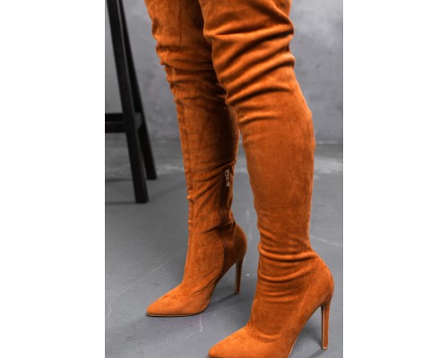 Ботфорты женские Fashion Wasp 3363 35 размер 23 см Горчичный Ботфорты женские Fashion Wasp 3363 35 размер 23 см Горчичный