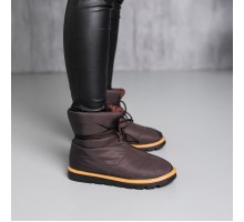 Ботинки дутики женские Fashion Jigsaw 3883 40 размер 25,5 см Коричневый