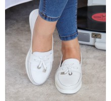 Лоферы женские Fashion Agatha 3138 36 размер 23,5 см Белый