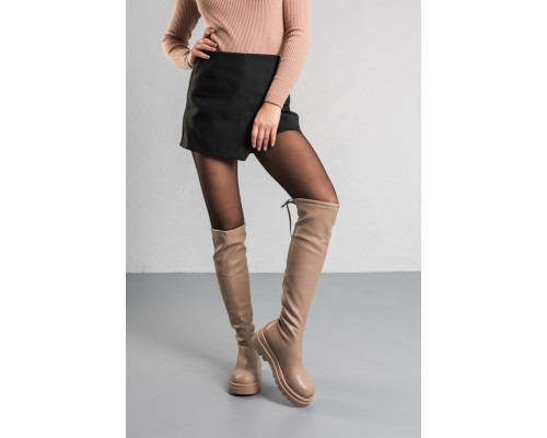 Ботфорты женские Fashion Whinny 3806 39 размер 25 см Бежевый Ботфорты женские Fashion Whinny 3806 39 размер 25 см Бежевый