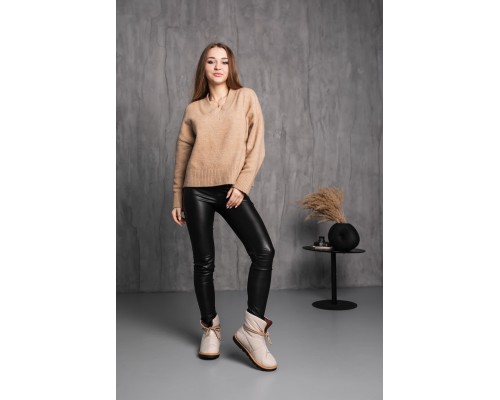 Ботинки дутики женские Fashion Jigsaw 3888 36 размер 23,5 см Бежевый Ботинки дутики женские Fashion Jigsaw 3888 36 размер 23,5 см Бежевый