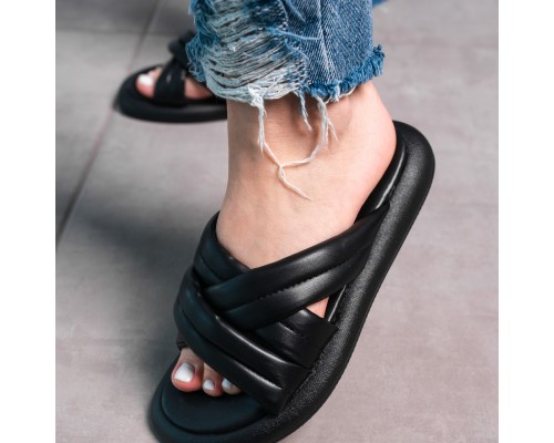 Шлепанцы женские Fashion June 3602 38 размер 24,5 см Черный Шлепанцы женские Fashion June 3602 38 размер 24,5 см Черный