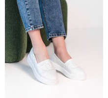 Лоферы женские Fashion Angelina 3906 38 размер 24,5 см Белый