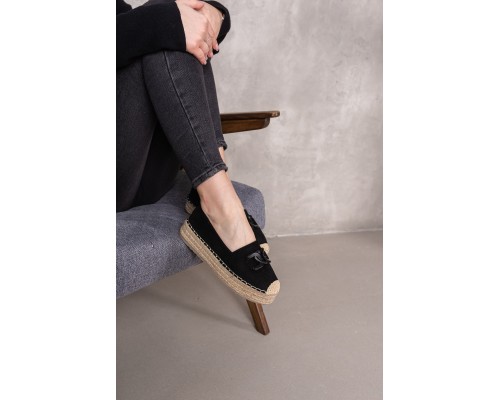 Женские эспадрильи Fashion Favorite 3976 38 размер 24 см Черный Женские эспадрильи Fashion Favorite 3976 38 размер 24 см Черный