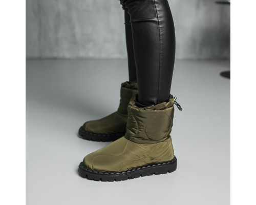 Ботинки дутики женские Fashion Molly 3878 37 размер 24 см Оливковый Ботинки дутики женские Fashion Molly 3878 37 размер 24 см Оливковый
