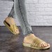 Шлепки женские с камнями Fashion Bruno 1032 37 размер 23,5 см Золотистый