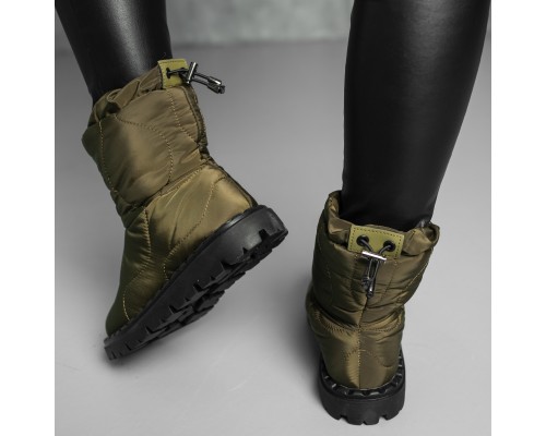 Ботинки дутики женские Fashion Molly 3878 37 размер 24 см Оливковый Ботинки дутики женские Fashion Molly 3878 37 размер 24 см Оливковый