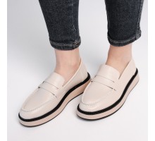 Лоферы женские Fashion Ann 3907 39 размер 25 см Бежевый