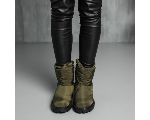 Ботинки дутики женские Fashion Molly 3878 37 размер 24 см Оливковый Ботинки дутики женские Fashion Molly 3878 37 размер 24 см Оливковый