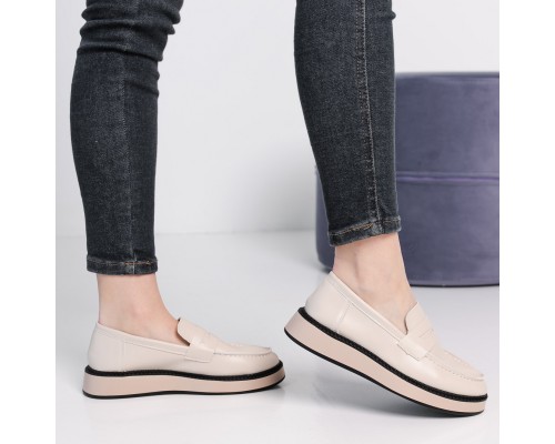 Лоферы женские Fashion Ann 3907 39 размер 25 см Бежевый Лоферы женские Fashion Ann 3907 39 размер 25 см Бежевый