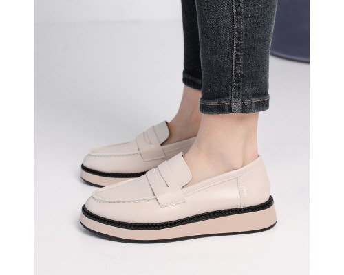 Лоферы женские Fashion Ann 3907 39 размер 25 см Бежевый Лоферы женские Fashion Ann 3907 39 размер 25 см Бежевый