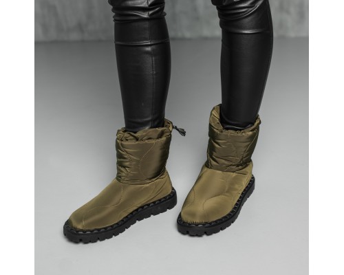 Ботинки дутики женские Fashion Molly 3878 37 размер 24 см Оливковый Ботинки дутики женские Fashion Molly 3878 37 размер 24 см Оливковый