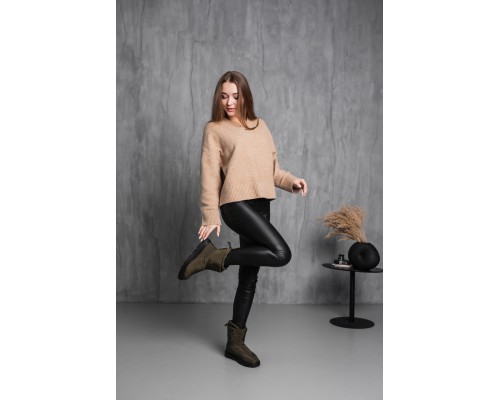 Ботинки дутики женские Fashion Molly 3878 37 размер 24 см Оливковый Ботинки дутики женские Fashion Molly 3878 37 размер 24 см Оливковый