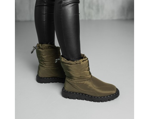 Ботинки дутики женские Fashion Molly 3878 37 размер 24 см Оливковый Ботинки дутики женские Fashion Molly 3878 37 размер 24 см Оливковый