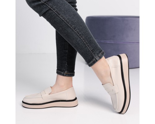Лоферы женские Fashion Ann 3907 40 размер 25,5 см Бежевый Лоферы женские Fashion Ann 3907 40 размер 25,5 см Бежевый