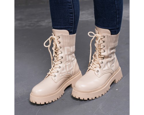 Ботинки женские Fashion Horseshoe 3367 37 размер 24 см Бежевый Ботинки женские Fashion Horseshoe 3367 37 размер 24 см Бежевый