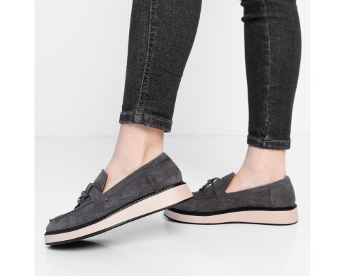 Лоферы женские Fashion Irene 3925 40 размер 25,5 см Серый Лоферы женские Fashion Irene 3925 40 размер 25,5 см Серый