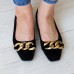 Женские балетки Fashion Goddess 3144 38 размер 24,5 см Черный