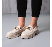 Броги женские Fashion Cann 3754 39 размер 25 см Бежевый