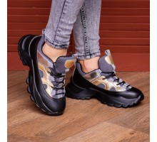 Женские сникеры Fashion Button 1745 38 размер 24 см Черный