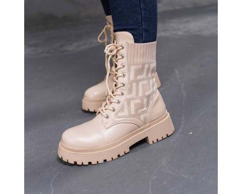 Ботинки женские Fashion Horseshoe 3367 39 размер 25 см Бежевый Ботинки женские Fashion Horseshoe 3367 39 размер 25 см Бежевый