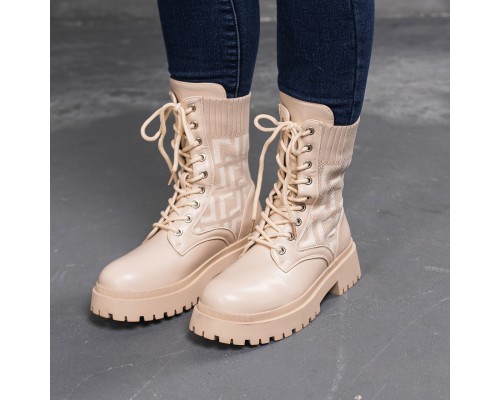 Ботинки женские Fashion Horseshoe 3367 39 размер 25 см Бежевый Ботинки женские Fashion Horseshoe 3367 39 размер 25 см Бежевый