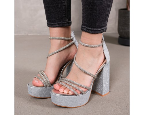 Женские босоножки Fashion Roxana 3964 40 размер 25,5 см Серебристый Женские босоножки Fashion Roxana 3964 40 размер 25,5 см Серебристый