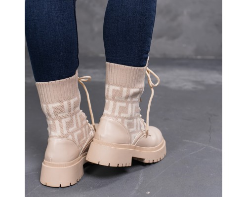 Ботинки женские Fashion Horseshoe 3367 39 размер 25 см Бежевый Ботинки женские Fashion Horseshoe 3367 39 размер 25 см Бежевый