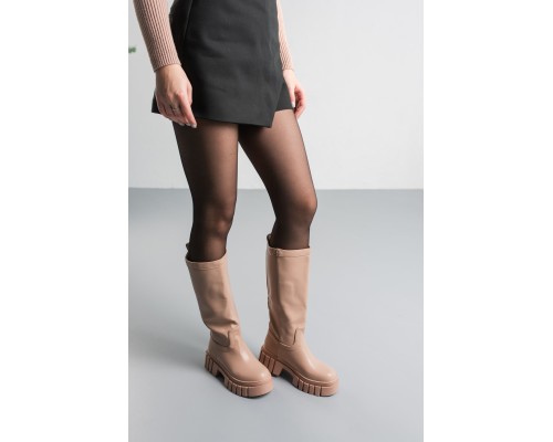 Сапоги женские Fashion Alvira 3799 39 размер 25 см Бежевый Сапоги женские Fashion Alvira 3799 39 размер 25 см Бежевый
