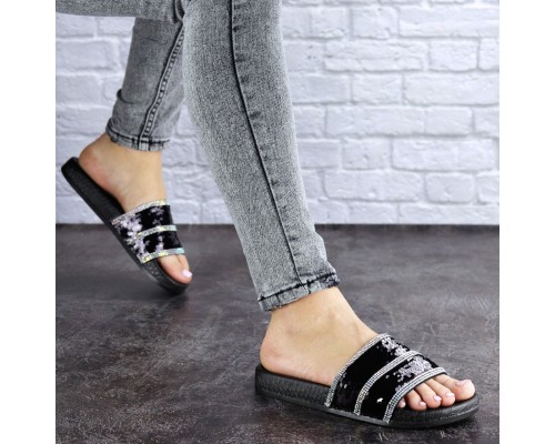 Женские шлепки Fashion Brutus 1744 36 размер 22,5 см Черный Женские шлепки Fashion Brutus 1744 36 размер 22,5 см Черный