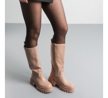 Сапоги женские Fashion Alvira 3799 39 размер 25 см Бежевый