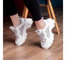 Женские сникеры Fashion Manchas 2065 38 размер 24 см Белый