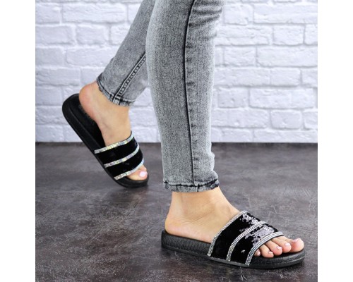 Женские шлепки Fashion Brutus 1744 36 размер 22,5 см Черный Женские шлепки Fashion Brutus 1744 36 размер 22,5 см Черный