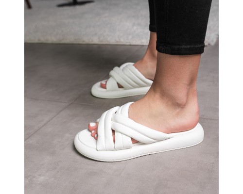 Шлепанцы женские Fashion June 3649 41 размер 26 см Белый Шлепанцы женские Fashion June 3649 41 размер 26 см Белый