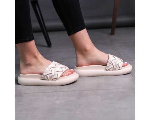 Шлепанцы женские Fashion Duke 3676 40 размер 25,5 см Бежевый Шлепанцы женские Fashion Duke 3676 40 размер 25,5 см Бежевый