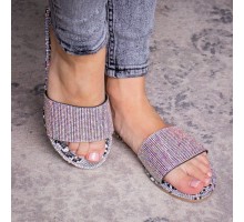 Женские шлепки Fashion Daphne 1762 36 размер 23 см Серый