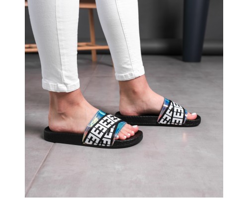 Женские шлепки Fashion Fefe 1763 38 размер 24 см Черный Женские шлепки Fashion Fefe 1763 38 размер 24 см Черный