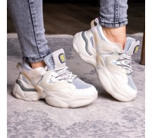 Женские кроссовки Fashion Agatha 2048 39 размер 24,5 см Бежевый