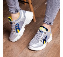 Женские кроссовки Fashion Demmi 1158 38 размер 24 см Серебро