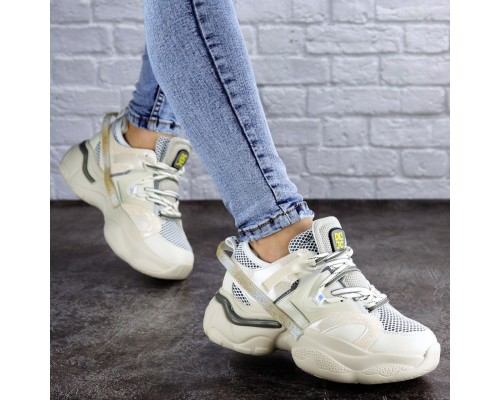 Женские кроссовки Fashion Agatha 2048 39 размер 24,5 см Бежевый Женские кроссовки Fashion Agatha 2048 39 размер 24,5 см Бежевый
