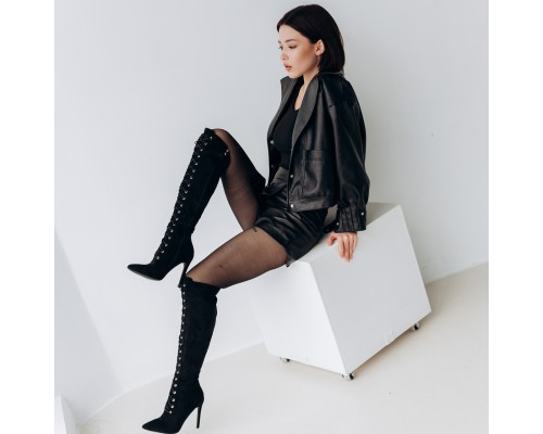 Ботфорты женские Fashion Lady 3305 37 размер 24 см Черный Ботфорты женские Fashion Lady 3305 37 размер 24 см Черный