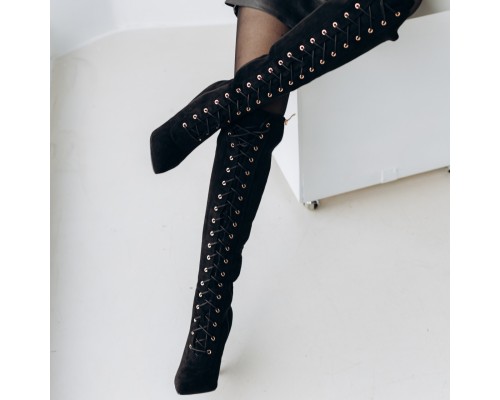 Ботфорты женские Fashion Lady 3305 37 размер 24 см Черный Ботфорты женские Fashion Lady 3305 37 размер 24 см Черный