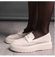 Броги женские Fashion Charlie 3568 37 размер 24 см Бежевый
